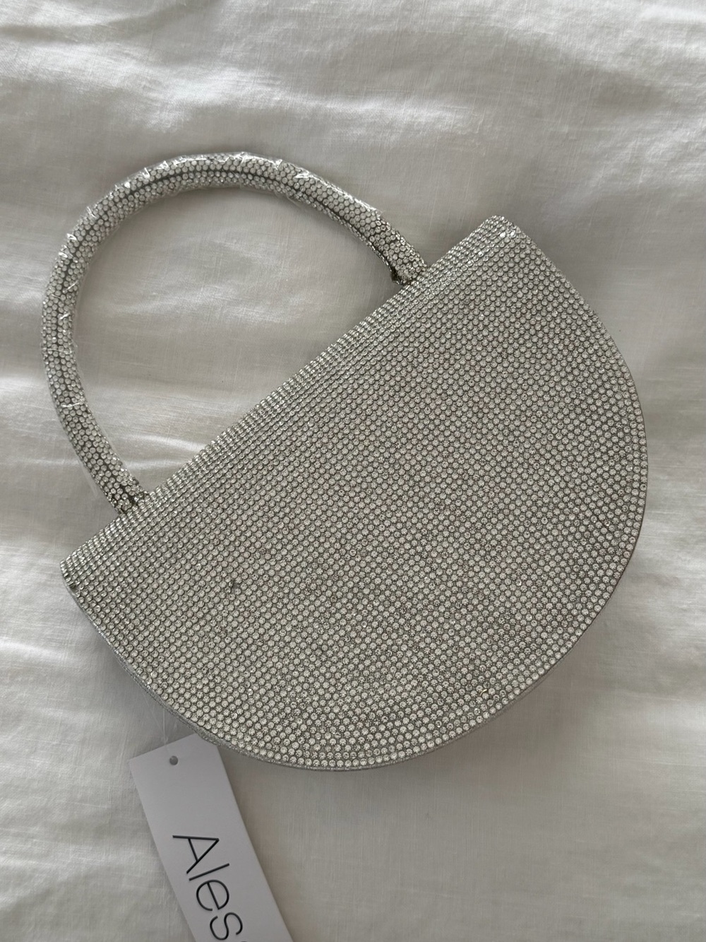 Y2K Silver Rhinestone Bag - Picture 2 of 3